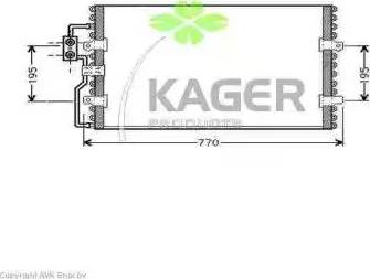 Kager 94-5062 - Condenser, air conditioning car-mod.net