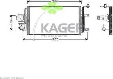 Kager 94-5006 - Condenser, air conditioning car-mod.net