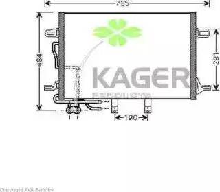 Kager 945214 - Condenser, air conditioning car-mod.net