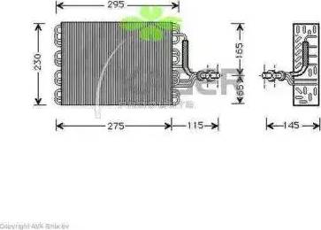 Kager 945737 - Evaporator, air conditioning car-mod.net