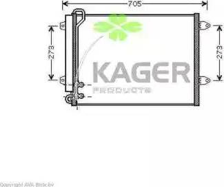 Kager 946182 - Condenser, air conditioning car-mod.net