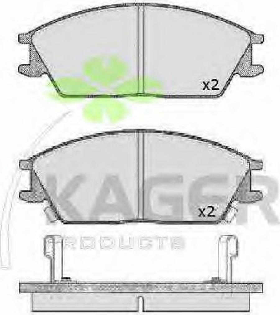 Kager 350058 - Brake Pad Set, disc brake car-mod.net