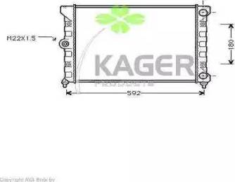 Kager 31-1192 - Radiator, engine cooling car-mod.net