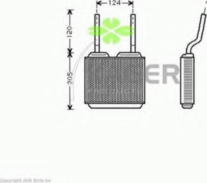 Kager 32-0079 - Heat Exchanger, interior heating car-mod.net