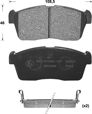 BOSCH 0 986 505 696 - Brake Pad Set, disc brake car-mod.net