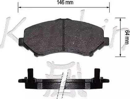 Kaishin D10173 - Brake Pad Set, disc brake car-mod.net