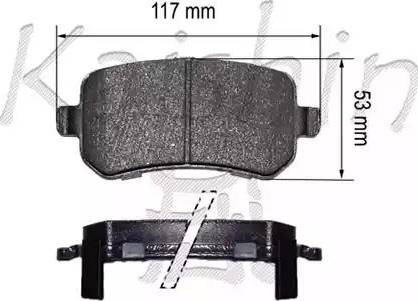 Kaishin D10177 - Brake Pad Set, disc brake car-mod.net