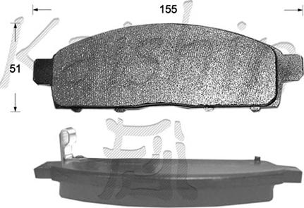 Kaishin FK6128 - Brake Pad Set, disc brake car-mod.net