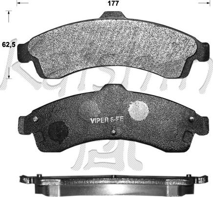 Kaishin FK10074 - Brake Pad Set, disc brake car-mod.net