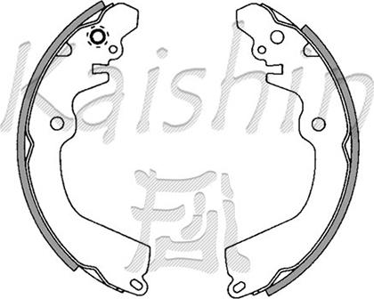 Kaishin K6701 - Drum Brake Shoe Set car-mod.net