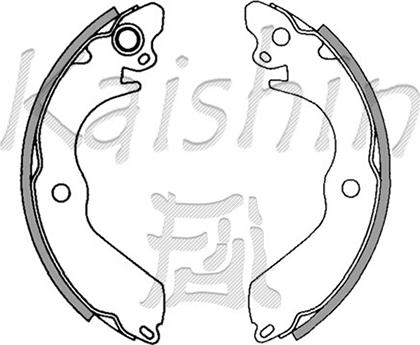 Kaishin K6712 - Drum Brake Shoe Set car-mod.net