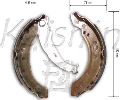 Kaishin K6737 - Drum Brake Shoe Set car-mod.net