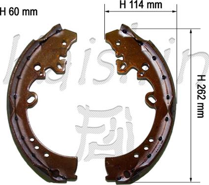Kaishin K2395 - Drum Brake Shoe Set car-mod.net