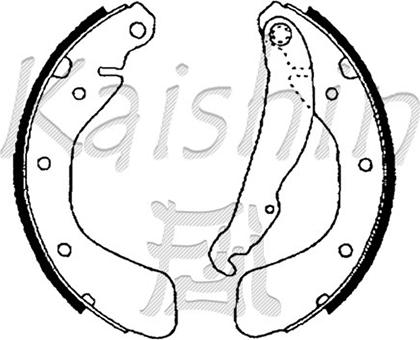 Kaishin K7905 - Drum Brake Shoe Set car-mod.net