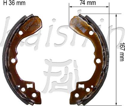 Kaishin K7915 - Drum Brake Shoe Set car-mod.net