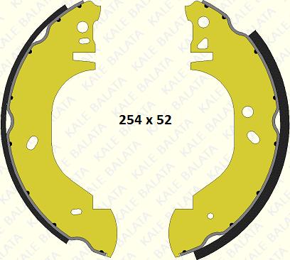 KALE 1220 0650 05 P - Drum Brake Shoe Set car-mod.net