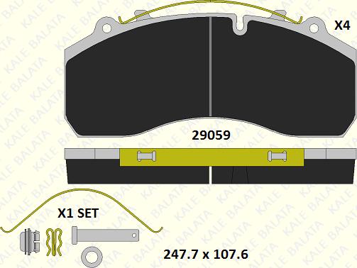 KALE 29059 320 14 - Brake Pad Set, disc brake car-mod.net