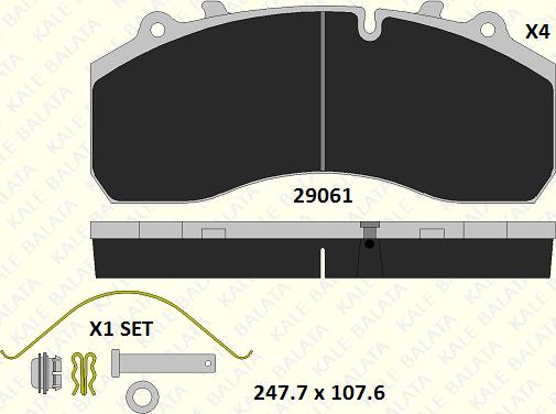 KALE 29061 300 14 - Brake Pad Set, disc brake car-mod.net