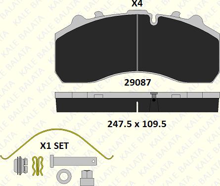 KALE 29087 300 14 - Brake Pad Set, disc brake car-mod.net