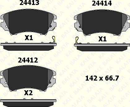 KALE 24412 191 05 - Brake Pad Set, disc brake car-mod.net