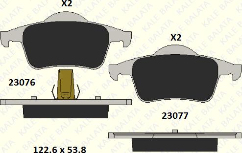 KALE 23076 175 05 - Brake Pad Set, disc brake car-mod.net