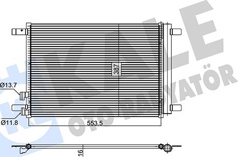 KALE OTO RADYATÖR 492000 - Condenser, air conditioning car-mod.net