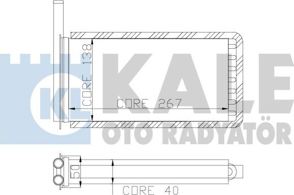 KALE OTO RADYATÖR 104700 - Heat Exchanger, interior heating car-mod.net