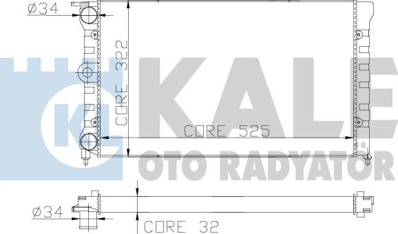 KALE OTO RADYATÖR 139200 - Radiator, engine cooling car-mod.net
