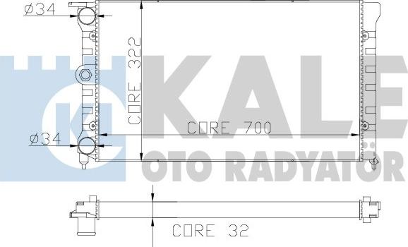 KALE OTO RADYATÖR 139700 - Radiator, engine cooling car-mod.net