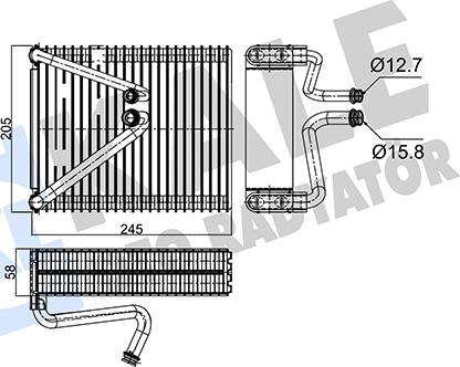 KALE OTO RADYATÖR 349990 - Evaporator, air conditioning car-mod.net