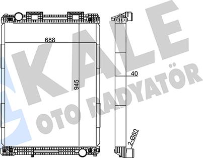 KALE OTO RADYATÖR 349455 - Radiator, engine cooling car-mod.net