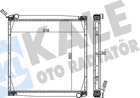 KALE OTO RADYATÖR 349475 - Radiator, engine cooling car-mod.net