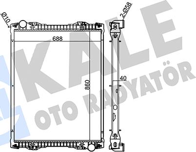 KALE OTO RADYATÖR 349330 - Radiator, engine cooling car-mod.net