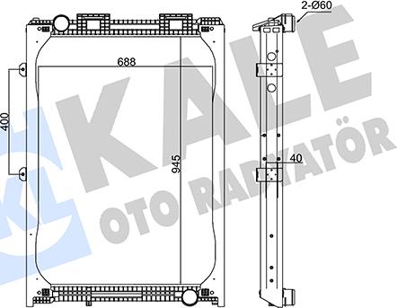 KALE OTO RADYATÖR 349370 - Radiator, engine cooling car-mod.net