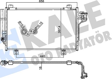 KALE OTO RADYATÖR 345505 - Condenser, air conditioning car-mod.net