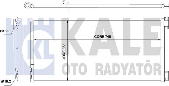 KALE OTO RADYATÖR 345575 - Condenser, air conditioning car-mod.net