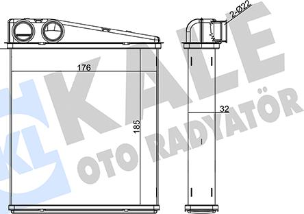 KALE OTO RADYATÖR 346455 - Heat Exchanger, interior heating car-mod.net