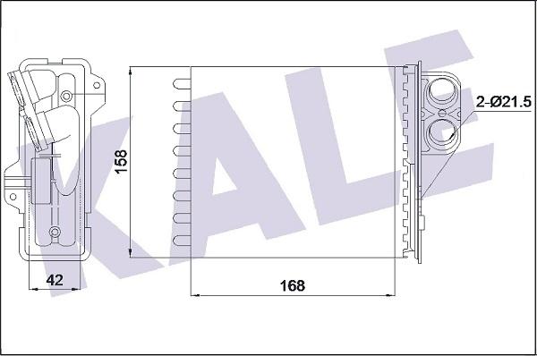 KALE OTO RADYATÖR 346415 - Heat Exchanger, interior heating car-mod.net