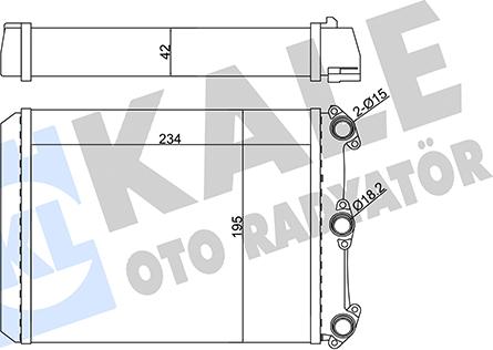 KALE OTO RADYATÖR 346640 - Heat Exchanger, interior heating car-mod.net