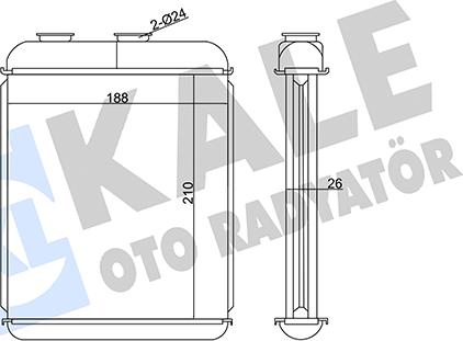 KALE OTO RADYATÖR 346680 - Heat Exchanger, interior heating car-mod.net