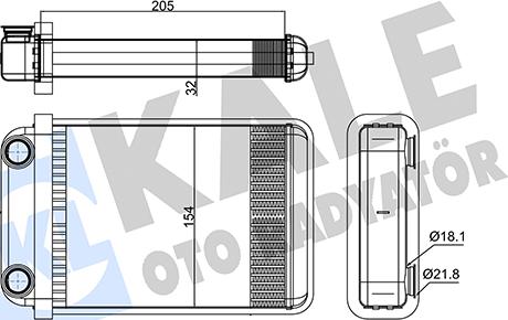 KALE OTO RADYATÖR 346390 - Heat Exchanger, interior heating car-mod.net