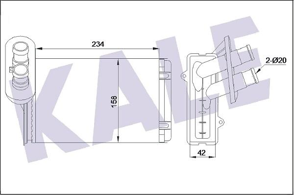 KALE OTO RADYATÖR 346250 - Heat Exchanger, interior heating car-mod.net