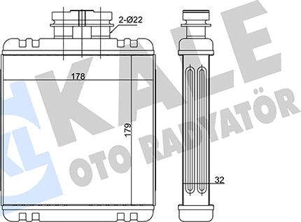 KALE OTO RADYATÖR 346260 - Heat Exchanger, interior heating car-mod.net