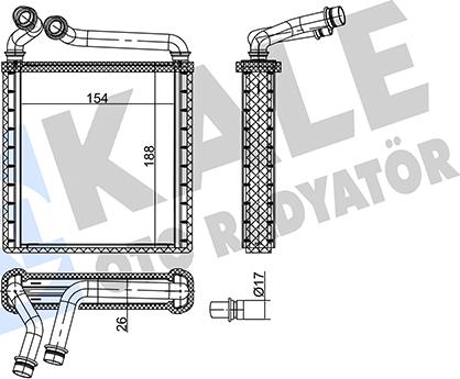 KALE OTO RADYATÖR 346745 - Heat Exchanger, interior heating car-mod.net