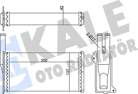 KALE OTO RADYATÖR 346760 - Heat Exchanger, interior heating car-mod.net