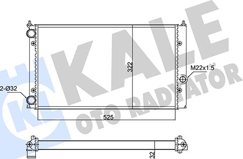 KALE OTO RADYATÖR 348245 - Radiator, engine cooling car-mod.net