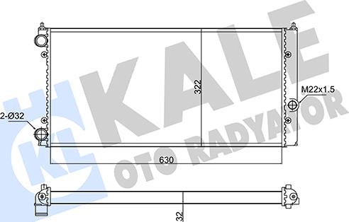 KALE OTO RADYATÖR 348240 - Radiator, engine cooling car-mod.net