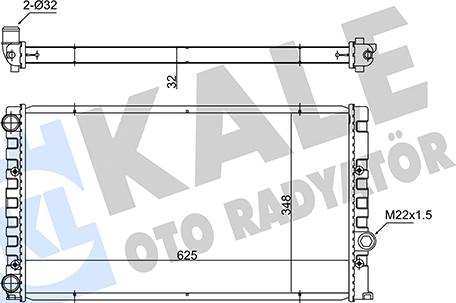 KALE OTO RADYATÖR 348235 - Radiator, engine cooling car-mod.net