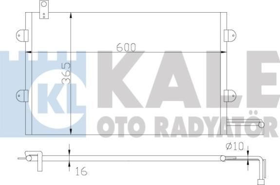 KALE OTO RADYATÖR 342945 - Condenser, air conditioning car-mod.net