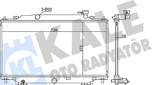 KALE OTO RADYATÖR 347915 - Radiator, engine cooling car-mod.net